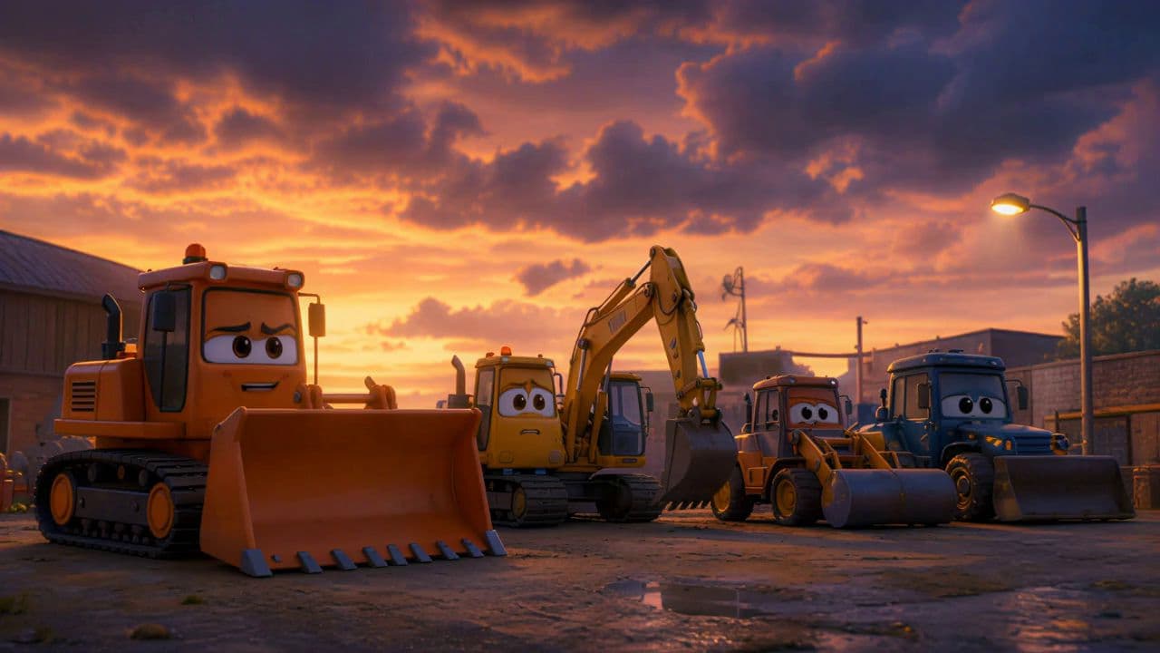 Yellow Digger Clears the Way