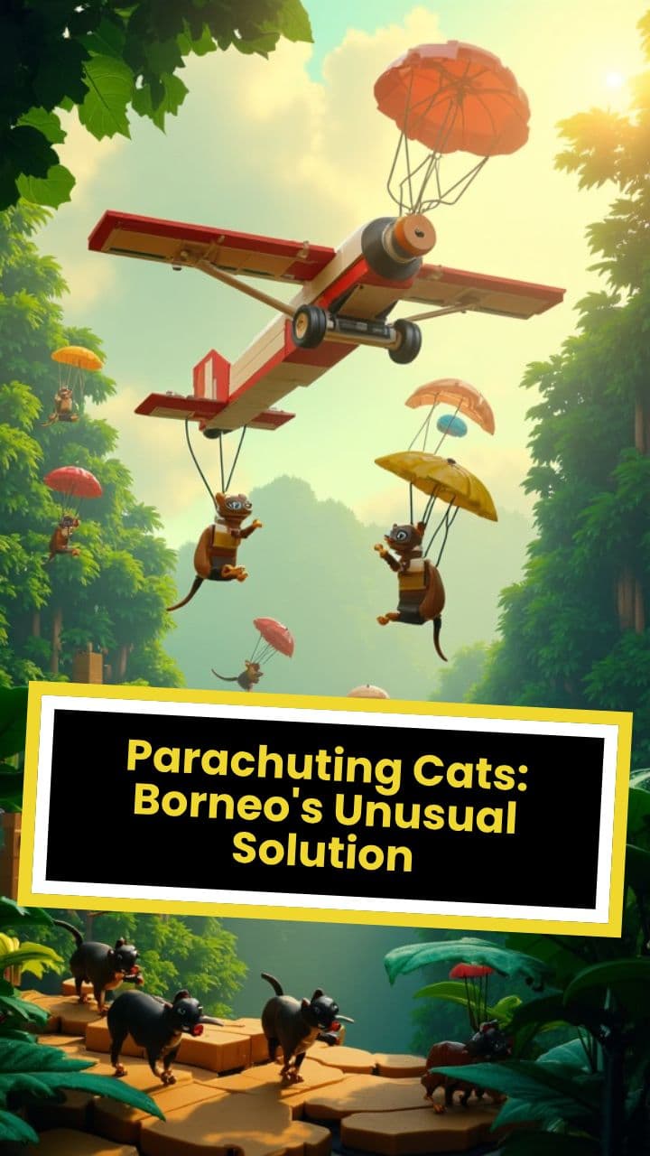 Parachuting Cats: Borneo's Unusual Solution